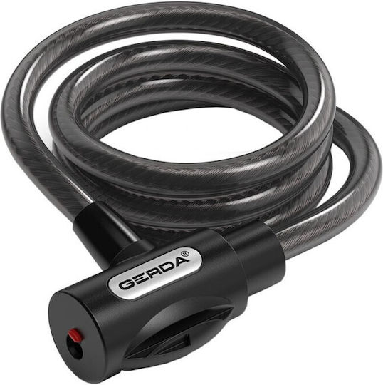 Gerda Bicycle Cable Lock with Key Black