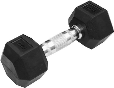 Pegasus Β-1013 Rubber Hexagon Dumbbell 1 x 3kg