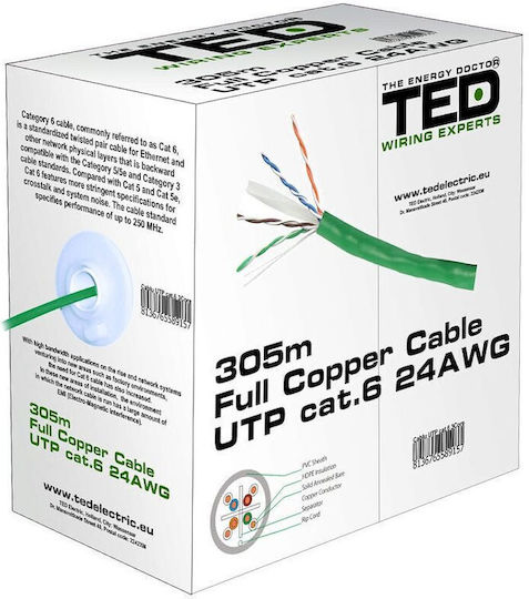 Cablu UTP Categoria 6 Lungime Fir 0,5 mm 305 m