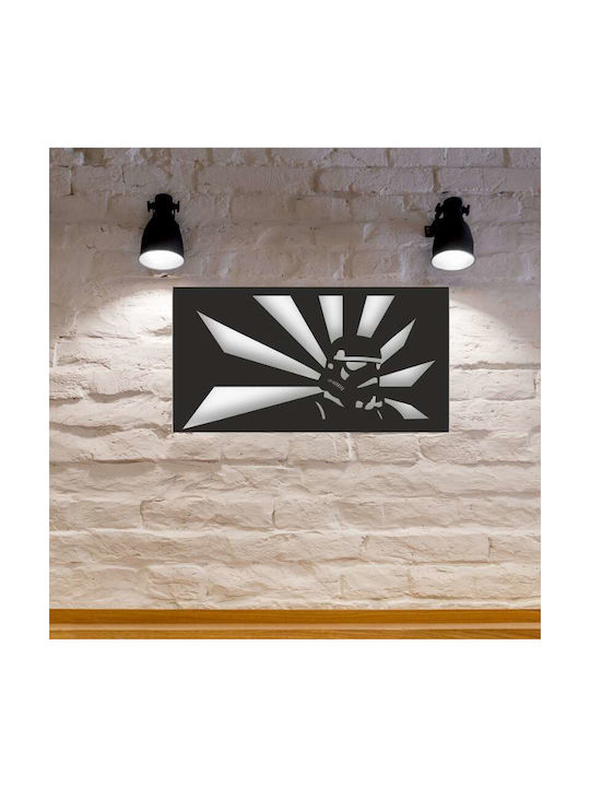 Decorațiune de Perete din Metal Krodesign Kro-1150 Storm Trooper 60 Cm Lungime Negru 1.5 Mm Grosime