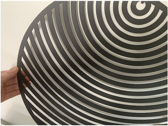 Decorațiune de Perete Cerc Spiralat Krodesign 50 Cm Diametru Negru