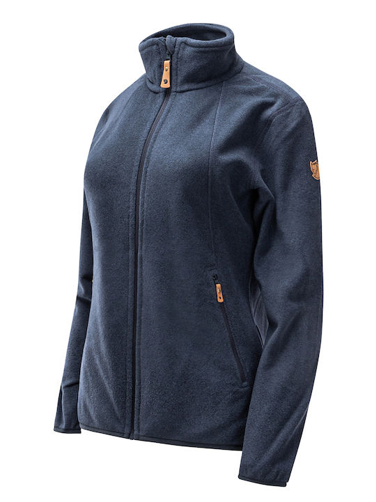 Stina Fleece Damen Jacke in Marineblau Farbe