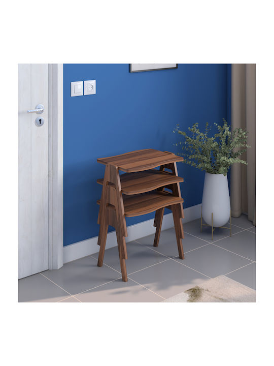 Rechteckig Essent Walnut 3Stück L45xB35xH40cm