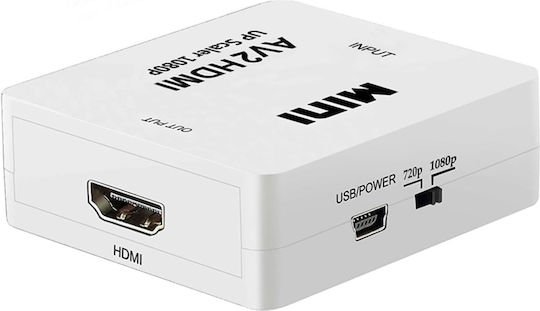 Mini Av Rca La Hdmi Vga Zola Full Hd 1080p Stereo Video Audio Usb Cablu De Alimentare Alb