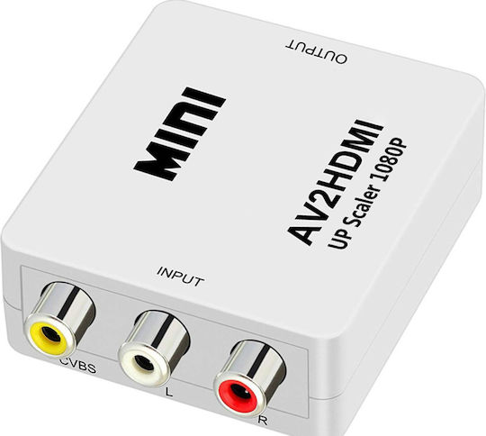 Mini Av Rca La Hdmi Vga Zola Full Hd 1080p Stereo Video Audio Usb Cablu De Alimentare Alb