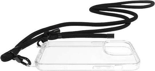 Mobile Origin Back Cover Πλαστικό με Λουράκι Διάφανο (iPhone 15 Pro)