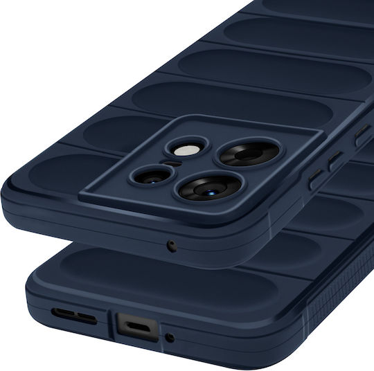 Калъф Avizar за Motorola Edge 50 Pro, удароустойчив, силиконов, 3D текстурен модел, тъмносин