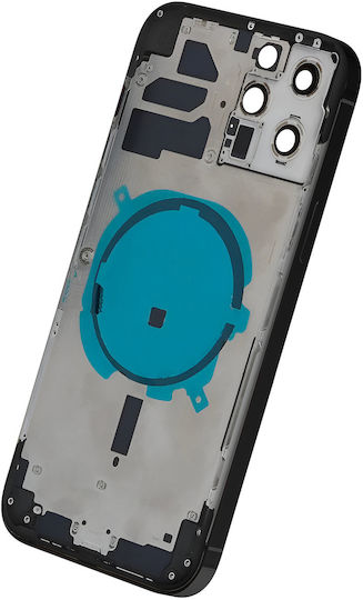 Clappio Frame + Battery Cover Iphone 12 Pro Max Graphite Grey Rear Window Dark Grey
