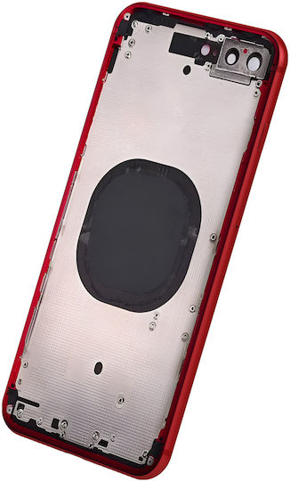 Clappio Ramă + Capac Baterie Iphone 8 Plus Roșu Fereastră Spate Roșie