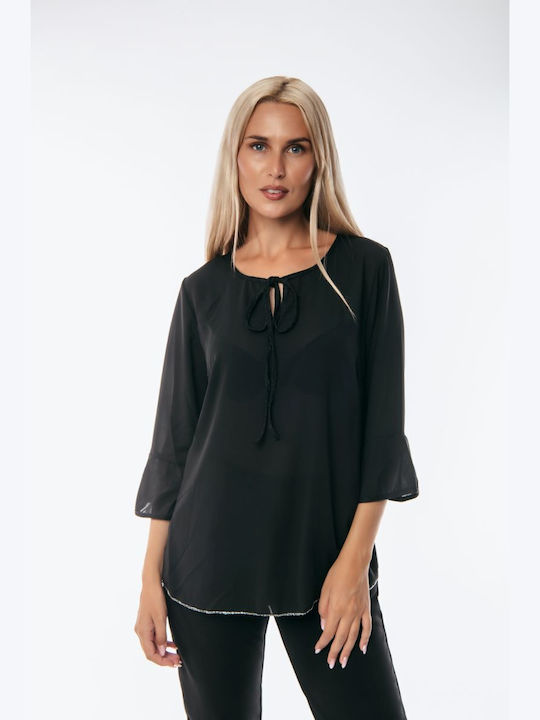 Dress Up Women's Blouse Black