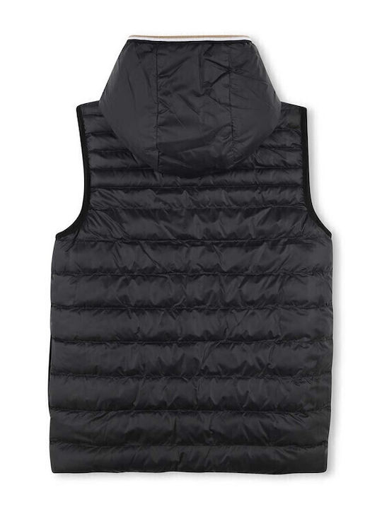 Kids' Casual Jacket Sleeveless Double Sided with Lining & Hood Blue