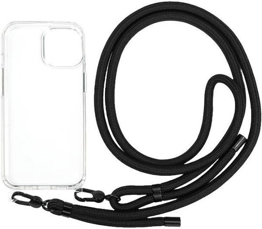 Mobile Origin Umschlag Rückseite Kunststoff mit Band Transparent (iPhone 15)