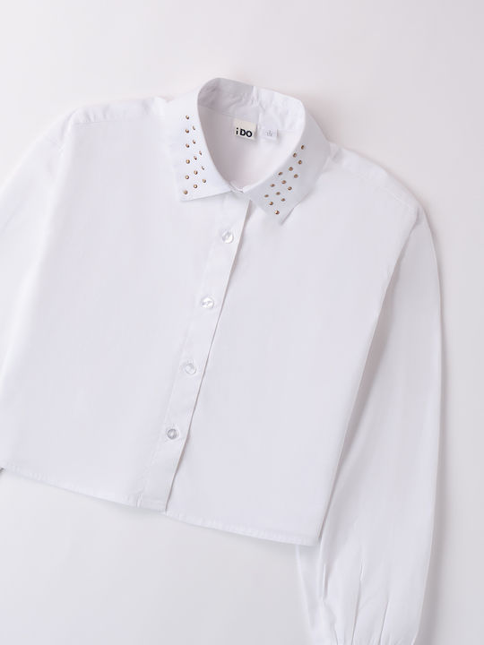 Kids Shirt Long Sleeve White