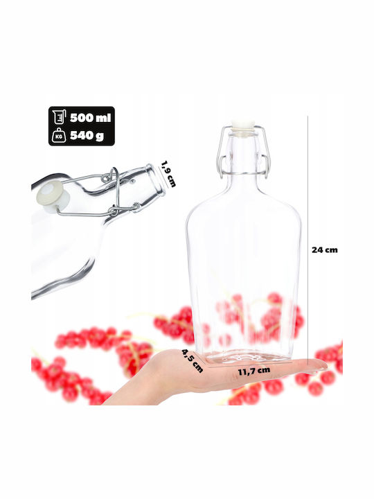 Kadax Glas Karaffe zum Servieren Wein mit Verschluss Transparent 500ml 1Stück