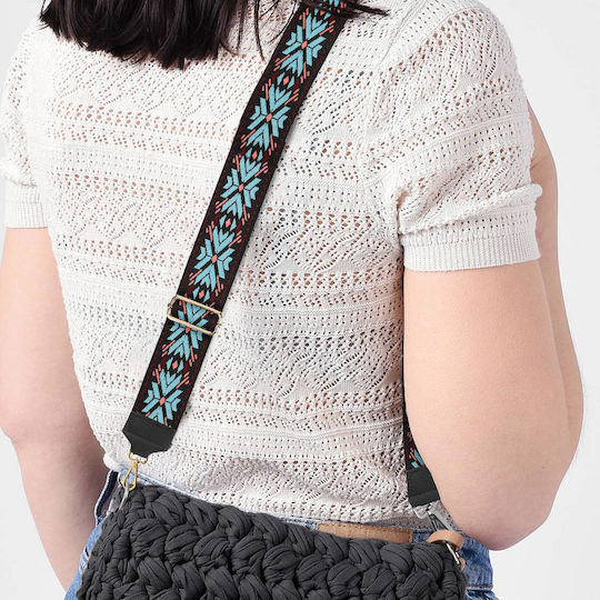 Avizar Phone Strap Ethnik Lake Blue Collection Jet Black