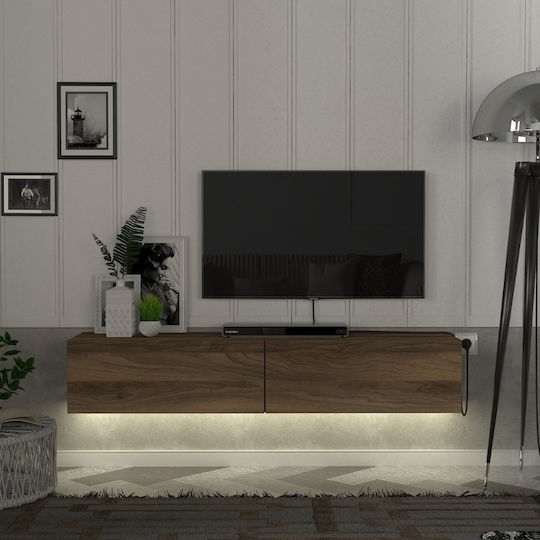 Aristo Επιτοίχιο με Φωτισμό Led Καρυδί 135x31.6x25εκ. Aristo Επιτοίχιο με Φωτισμό Led Καρυδί 135x31.6x25εκ.