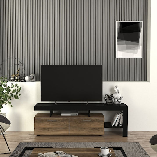 TV-Ständer Acnes Schwarz - Kauri M160xT40xH53cm