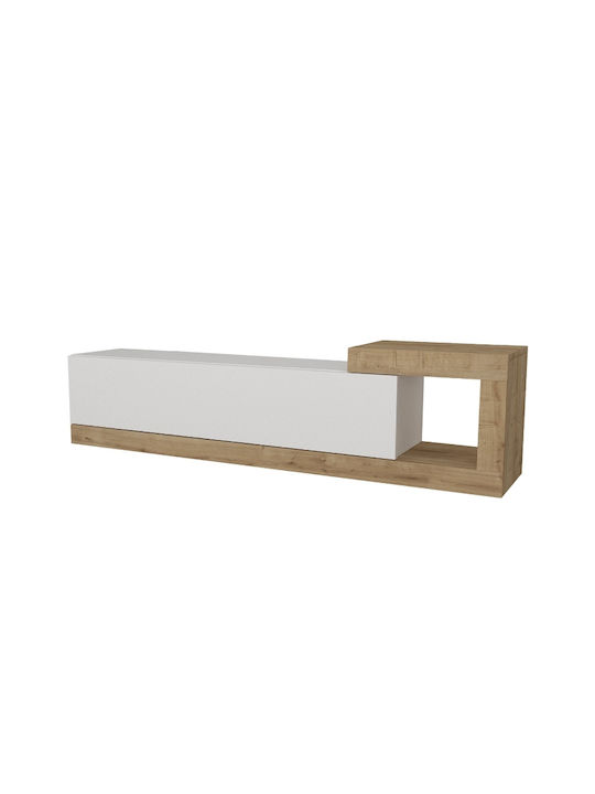 TV Stand Volare White - Sapphire Oak L150xD29.6xH38.6cm