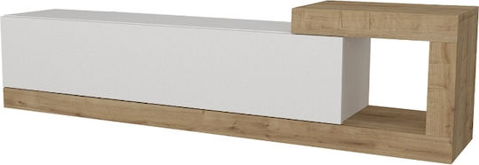 TV-Ständer Volare Weiß - Sapphire Eiche M150xT29.6xH38.6cm