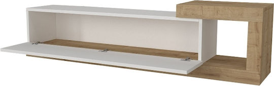 TV-Ständer Volare Weiß - Sapphire Eiche M150xT29.6xH38.6cm