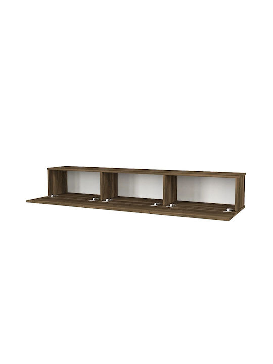 TV Stand Damla from Metal & Wood with LED Lighting Walnut L180xW29.5xH29.5cm