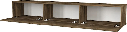 TV Stand Damla from Metal & Wood with LED Lighting Walnut L180xW29.5xH29.5cm