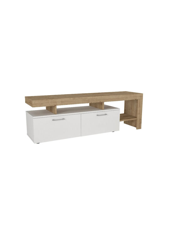 TV Stand Acnes White - Sapphire Oak M160xD40xH53cm