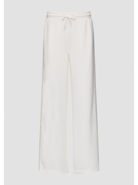 Women's Fabric Trousers Ecru