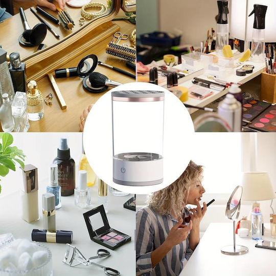 Transparent Makeup Brush Cleaning Container