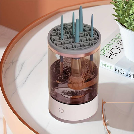 Transparent Makeup Brush Cleaning Container