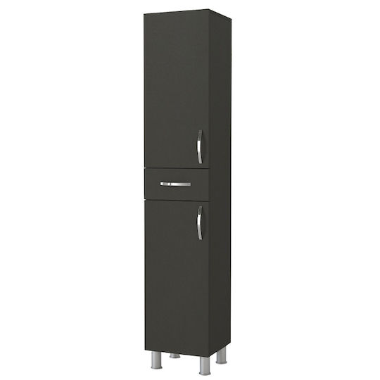 Megapap Selina Floor Bathroom Column Cabinet L35xD31xH179cm Gray