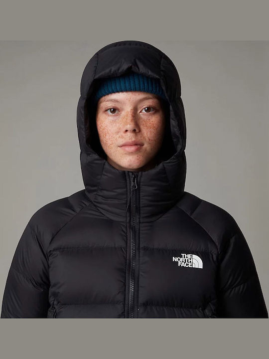 Hyalite Women's Hiking Short Puffer Jacket for Winter with Hood Black