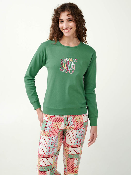 Vamp Winter Women's Pyjama Set Green