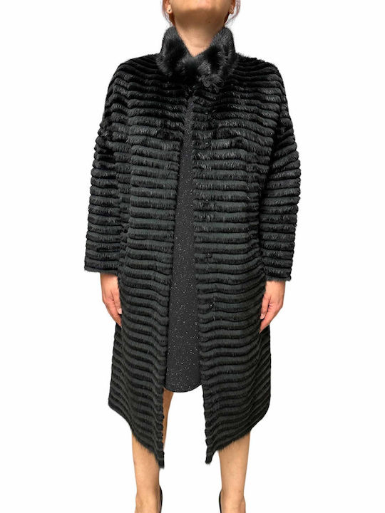 Women's Short Fur Green-Black