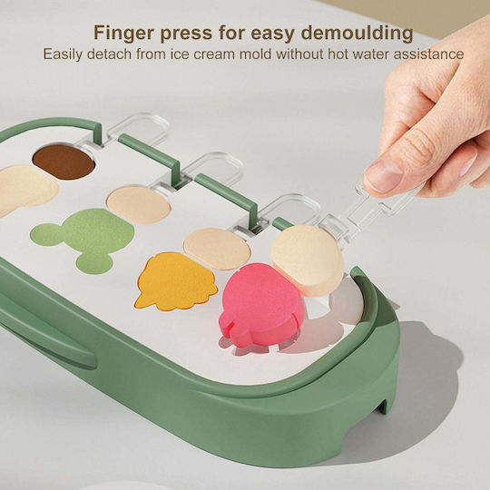 Silicone Ice Cream & Ice Lolly Baking Pan 21x12.8x3cm
