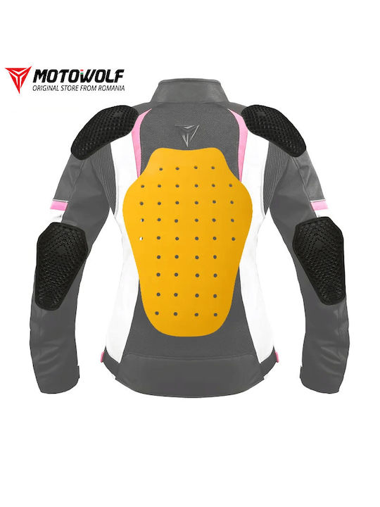 Motowolf Women Winter Riding Jacket Black White
