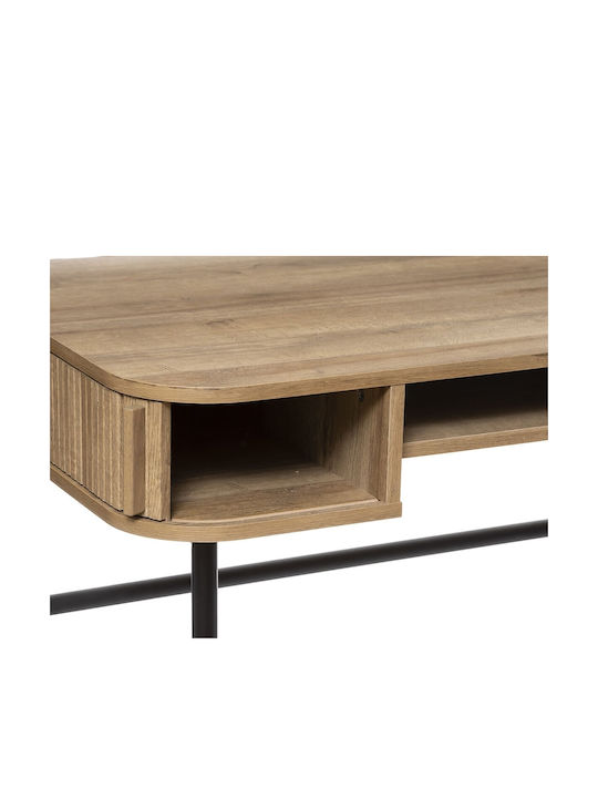 Schreibtisch Colva Holz Beige mit Metallbeinen 105x60x76cm