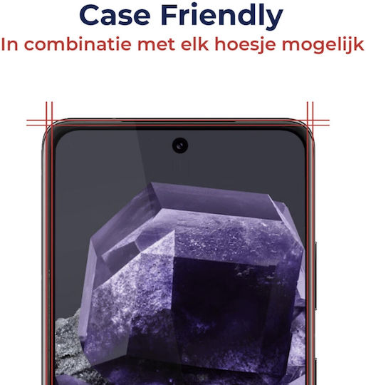 Rosso Αντιχαρακτικό Full Face Tempered Glass Μαύρο (Google Pixel 8)