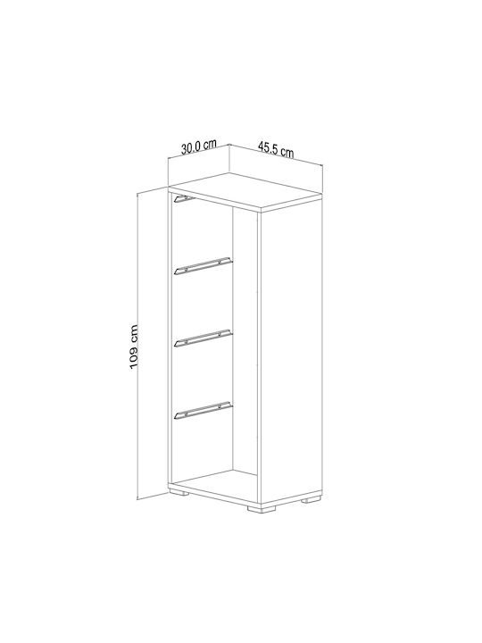 Kids Room Furniture White 45.5x30x109cm