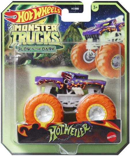 Hot Wheels Monster Truck Strălucitor în Întuneric Rottweiler Scară 1:64