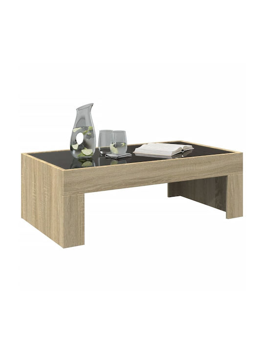 Rechteckiger Zentraler Kaffeetisch aus Holz Sonoma Eiche M90xT50xH30cm