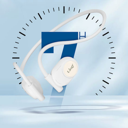LinQ R208 Open Ear Bluetooth Handsfree Ακουστικά με Αντοχή στον Ιδρώτα Λευκά