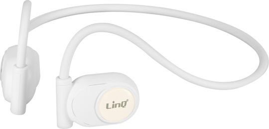 LinQ R208 Open Ear Bluetooth Handsfree Ακουστικά με Αντοχή στον Ιδρώτα Λευκά
