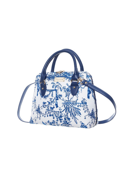 Signare Chinoiserie Damen Tasche Schulter Blau