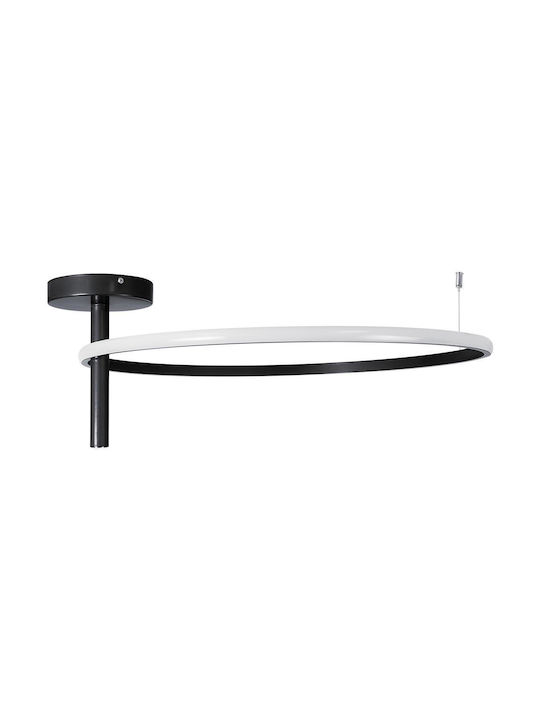 GloboStar Verona Ceiling Mount Light 60cm Black with Integrated LED