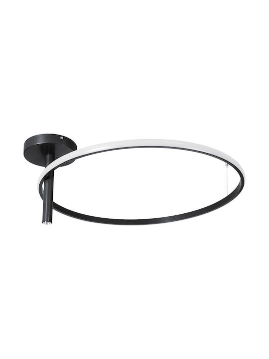 GloboStar Verona Ceiling Mount Light 60cm Black with Integrated LED