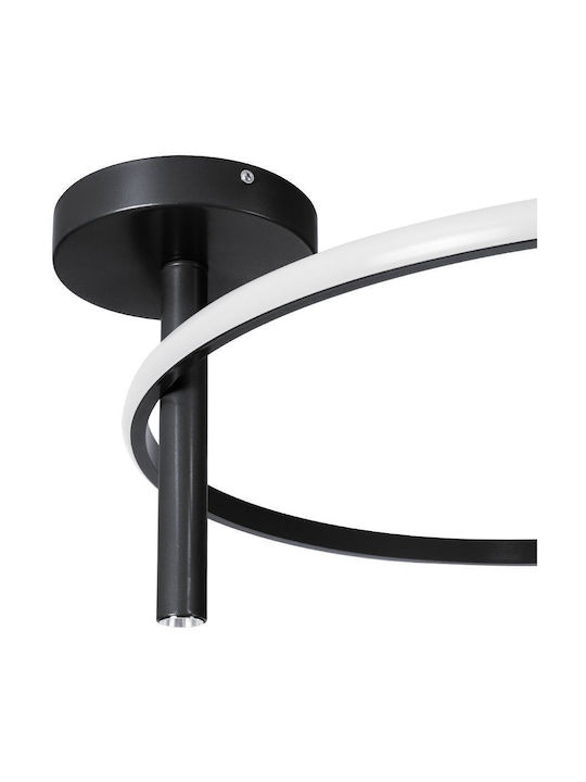 GloboStar Verona Ceiling Mount Light 60cm Black with Integrated LED
