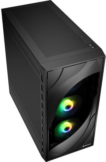 Sharkoon Rebel C80M RGB Gaming Midi Tower Κουτί Υπολογιστή Μαύρο
