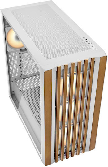 Sharkoon Rebel C70G RGB Gaming Midi Tower Κουτί Υπολογιστή Λευκό