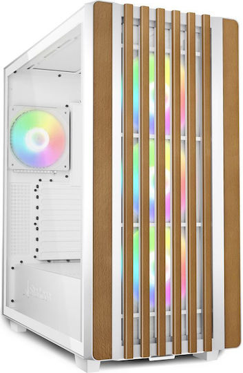 Sharkoon Rebel C70G RGB Gaming Midi Tower Κουτί Υπολογιστή Λευκό